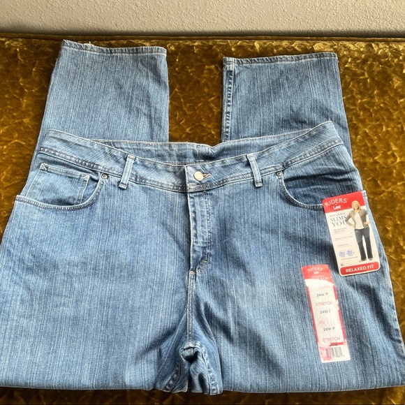 Riders by Lee Jeans Womens Plus 24WP Straight Relaxed Fit Denim Inseam 29" NWT